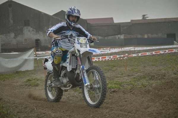 Gavello Olaszország Március 2020 Enduro Verseny Vidéken — Stock Fotó