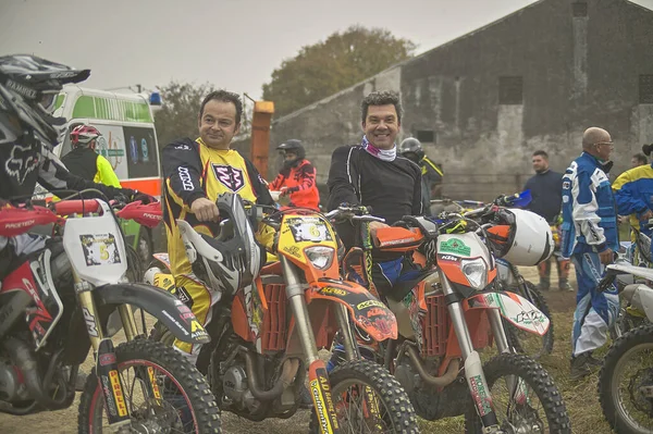 Gavello Olaszország Március 2020 Enduro Verseny Vidéken — Stock Fotó