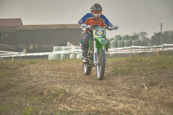 Gavello Italien März 2020 Enduro Rennen Auf Dem Land — Stockfoto