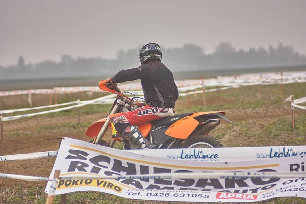 Gavello Italy March 2020 Enduro Race Countryside — стокове фото