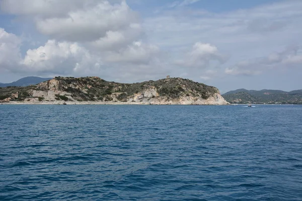 Villasimius Paisagem Litoral Sardenha Itália Durante Dia Ensolarado — Fotografia de Stock