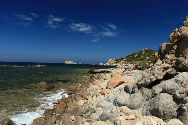 Sardyński Krajobraz Przyrodniczy Wybrzeże Południowego Wybrzeża Włochy — Zdjęcie stockowe