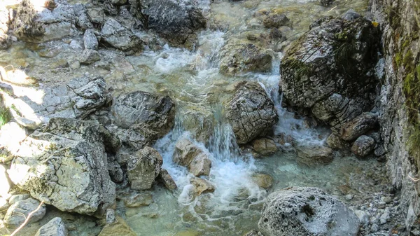 Curso Agua Las Dolomitas Con Agua Rocas —  Fotos de Stock