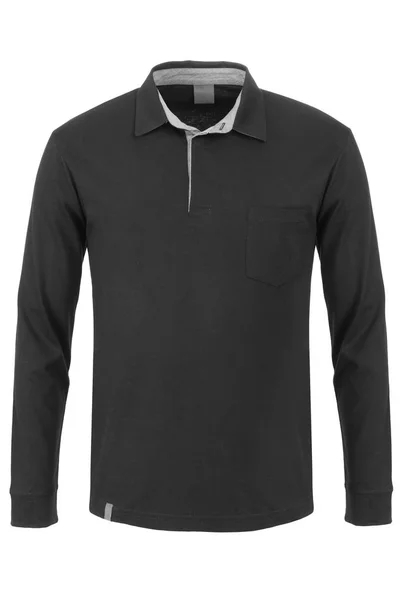Siyah uzun kollu polo t-shirt — Stok fotoğraf