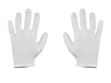 Beyaz kısa pamuk eldiven 