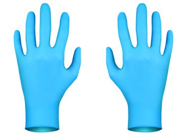 Mavi kauçuk eldiven
