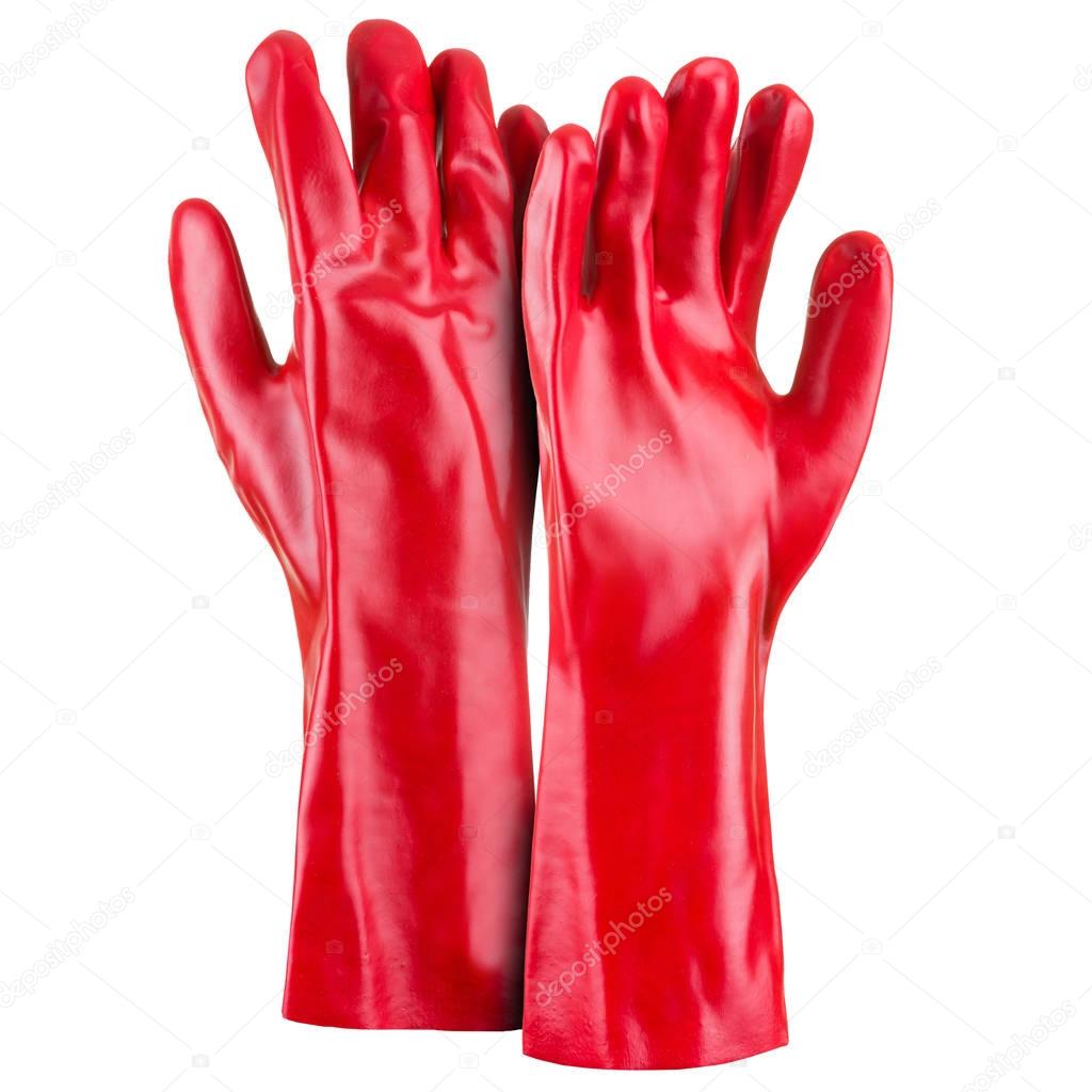 Two red gloves