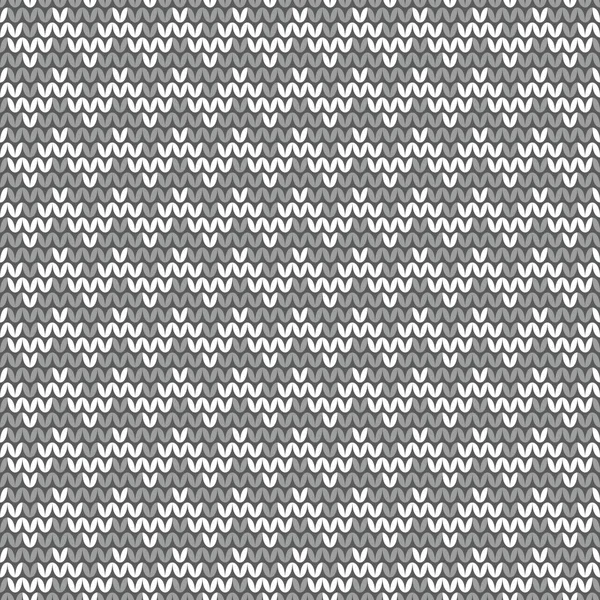 瓦灰色和白色针织矢量模式或冬季背景 — 图库矢量图片