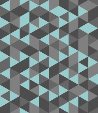 Vektör arka plan gri karo ve yeşil üçgen geometrik mozaik nane