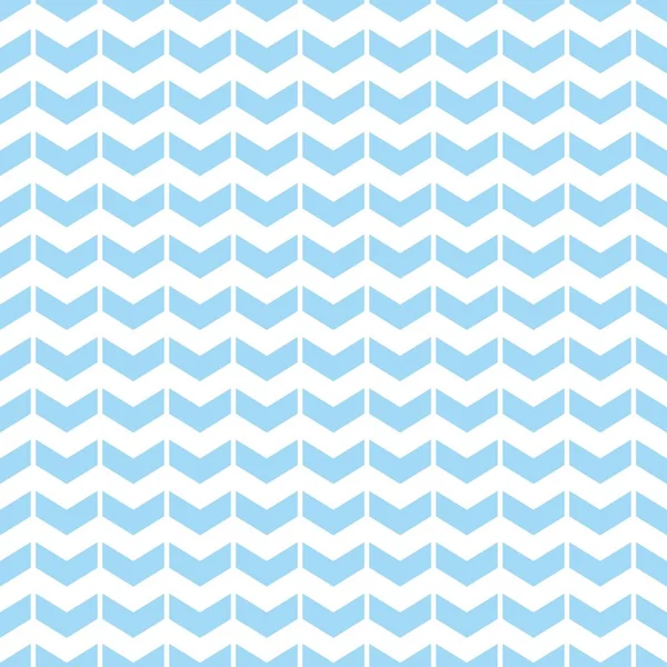 Patrón de vector de azulejo con azul zig zag flecha impresión sobre fondo blanco — Vector de stock