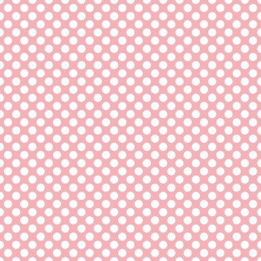 Sorunsuz vektör desen döşemesi pastel pembe arka plan üzerinde beyaz lekeli ile