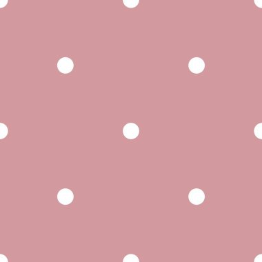 Pembe bir arka plan üzerinde beyaz lekeli döşeme vektör deseni