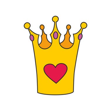 Beyaz arka plan üzerinde izole Prenses vektör taç