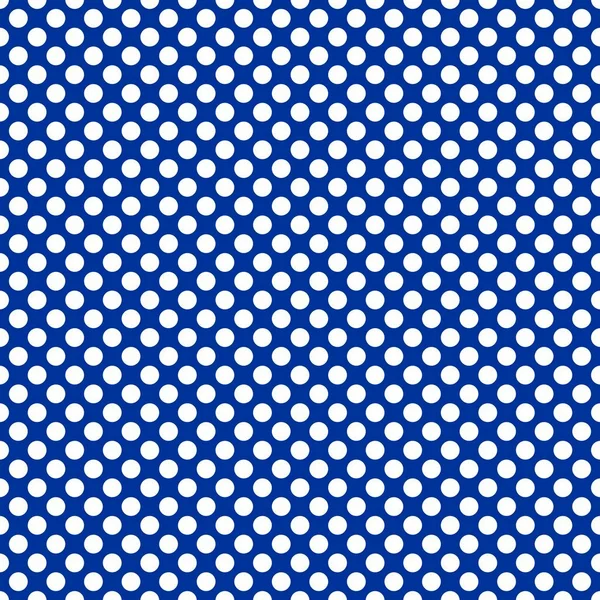 紺地に白の水玉模様のシームレス パターンのベクトル- — ストックベクタ