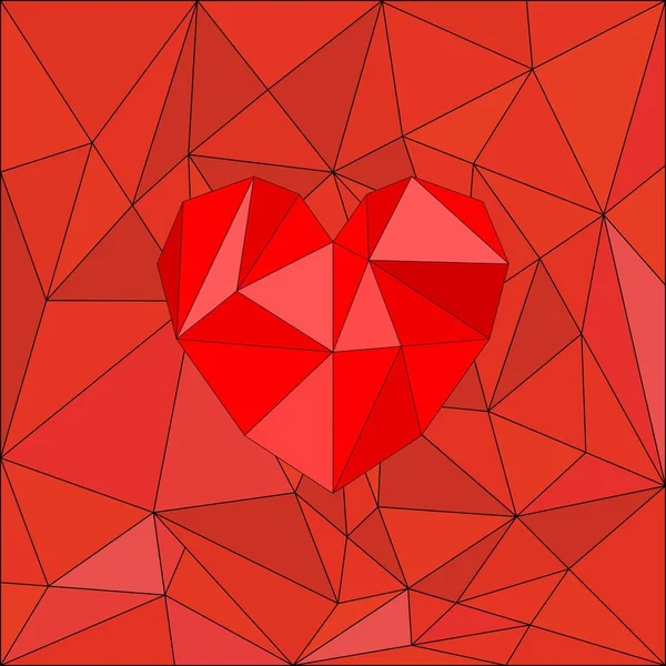 我爱你红色矢量卡用在包装表面背景的红色的心 — 图库矢量图片