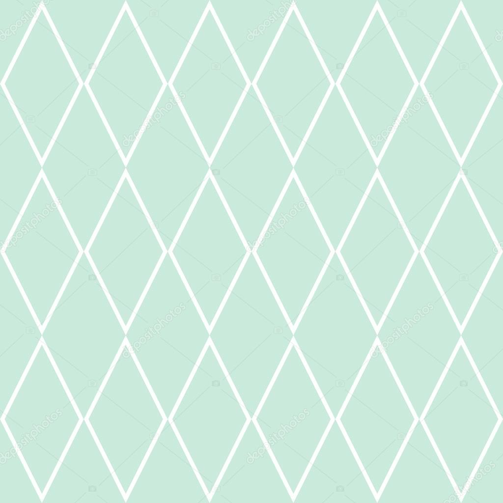 Tile vector pattern or mint green and white background