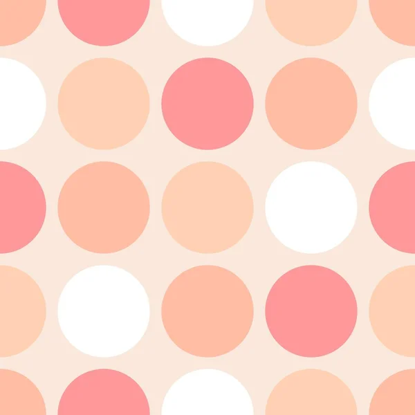 Tegel vector patroon roze polka dots — Stockvector