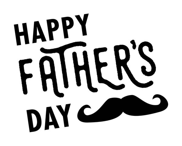 Happy Father's Day vector card isolated on white background