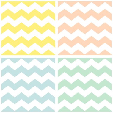 Pastel ve beyaz zig zag arka plan ile kiremit chevron vektör deseni