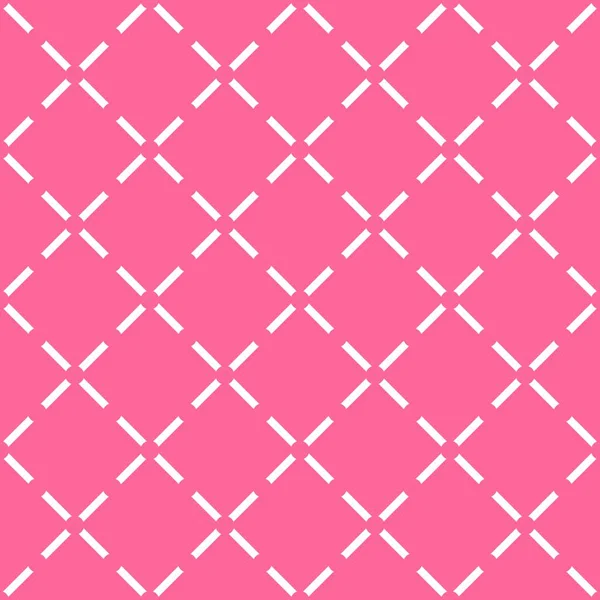 분홍색과 흰색 벡터 패턴 타일 — 스톡 벡터