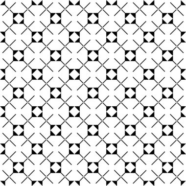 Döşeme siyah ve beyaz vektör deseni veya web sitesi arkaplanı