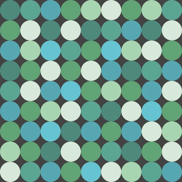 Gröna stora prickar kakel vektor mönster — Stock vektor