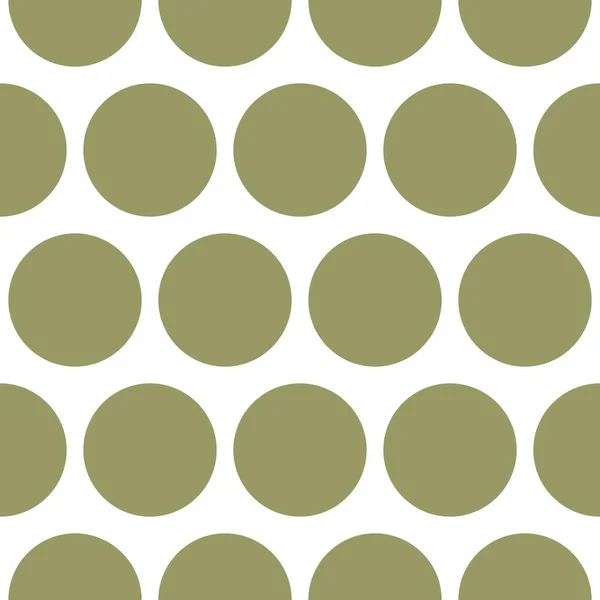 白い背景の上の緑の水玉模様のタイルのベクトル パターン — ストックベクタ