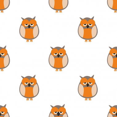 Baykuşlar döşeme vektör deseni