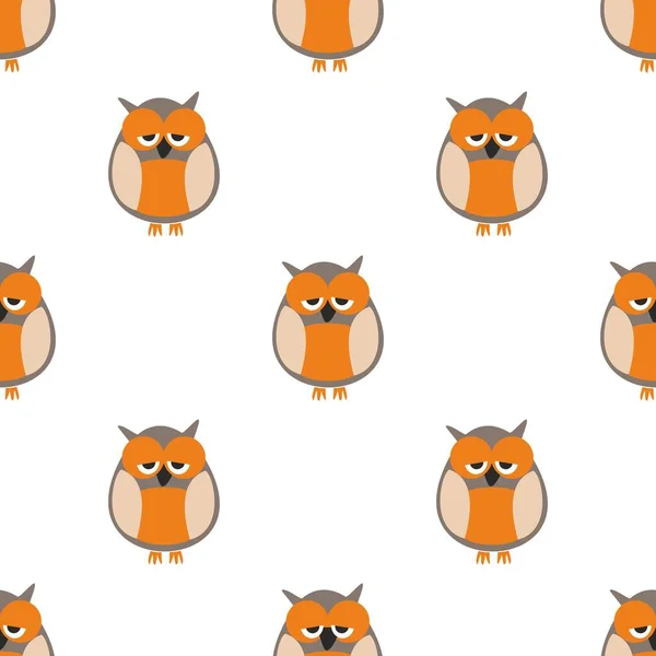 Tile vector pattern with owls — Stock Vector