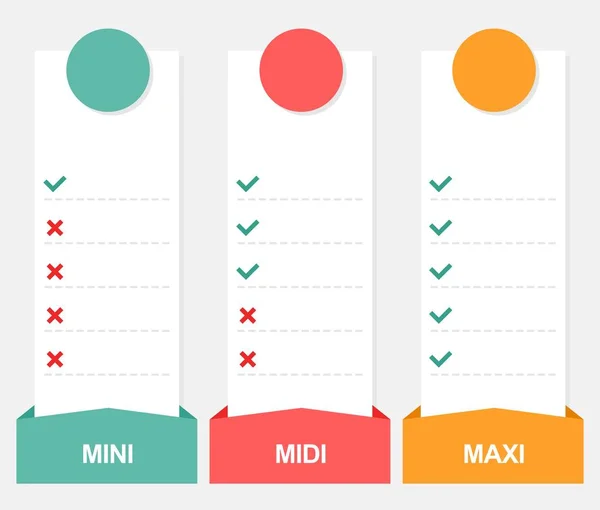 3 opties infographics vector template met prijs — Stockvector