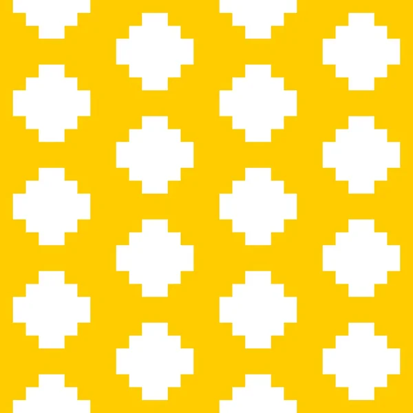 Tegel pastel geel en wit patroon — Stockvector