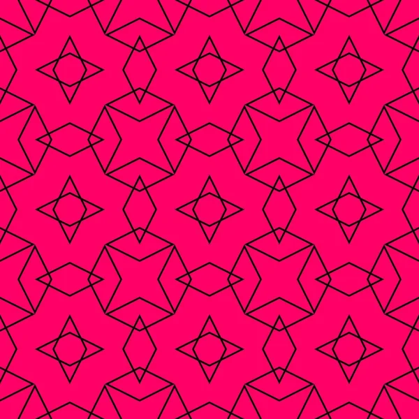 タイル パターン ベクトルまたはピンクと黒の壁紙の背景 — ストックベクタ