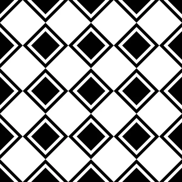 Tile black and white vector pattern — Stock Vector