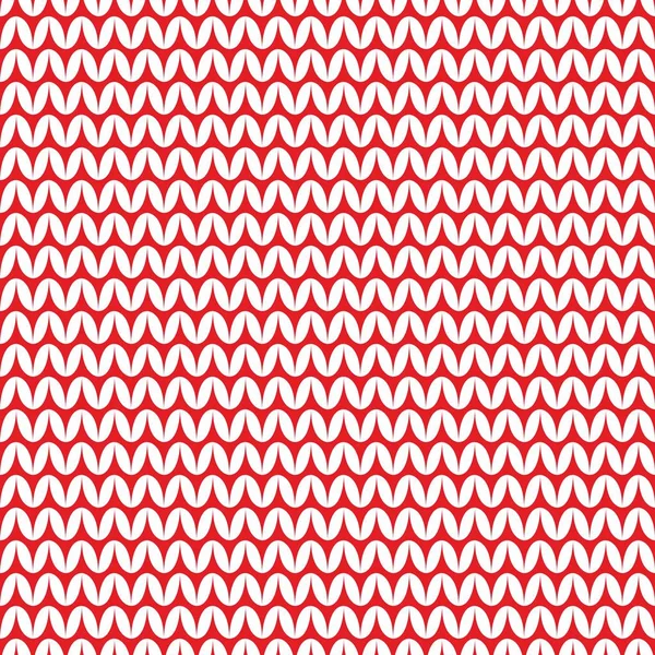 Tegel rood en wit vector patroon breien — Stockvector