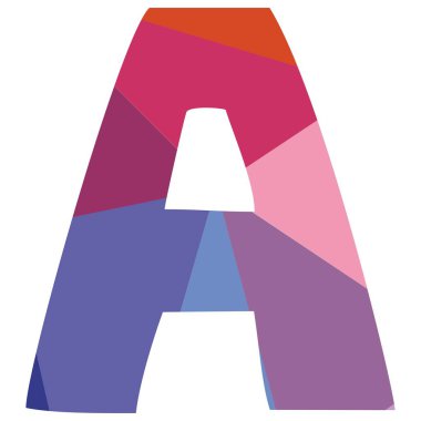 Beyaz arka plan illüstrasyon izole bir vektör mektup