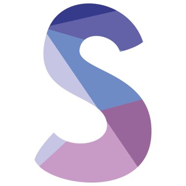 Beyaz arka plan illüstrasyon izole S vektör mektup