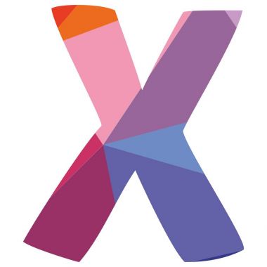 Beyaz arka plan illüstrasyon izole vektör harf x