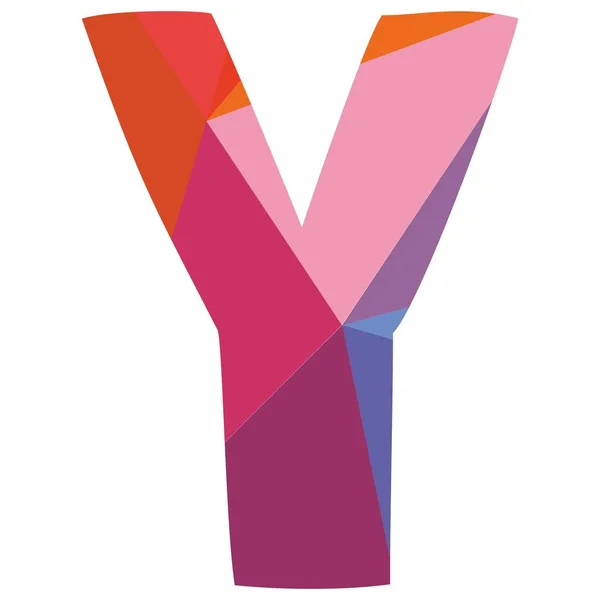 Y-векторная буква на белом фоне — стоковый вектор