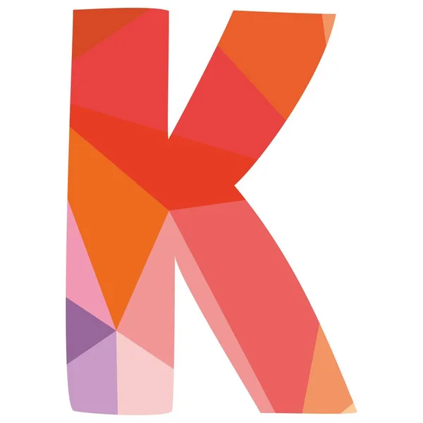 K carta vectorial aislada sobre fondo blanco ilustración — Vector de stock