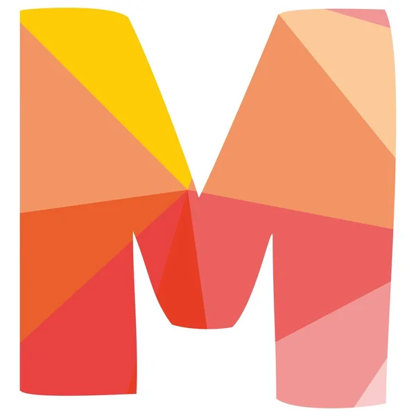M vector brief geïsoleerd op een witte achtergrond afbeelding — Stockvector