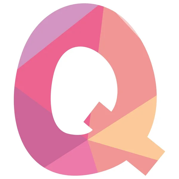 Q lettre vectorielle isolée sur fond blanc illustration — Image vectorielle