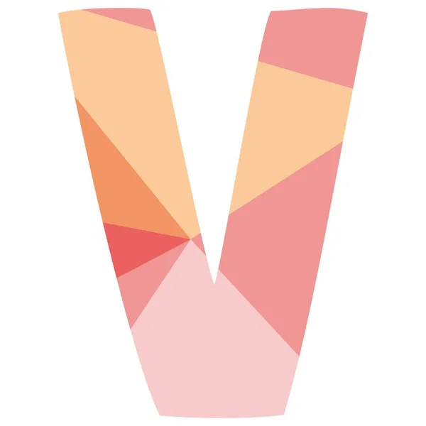 V vector letter isolated on white background illustration — Stock Vector