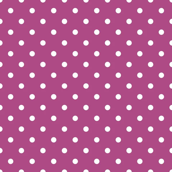 Vector patroon met witte polka stippen op pastel violette achtergrond tegel — Stockvector