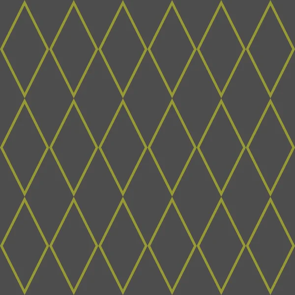Kakel vektor mönster med grönt tryck på grå bakgrund — Stock vektor