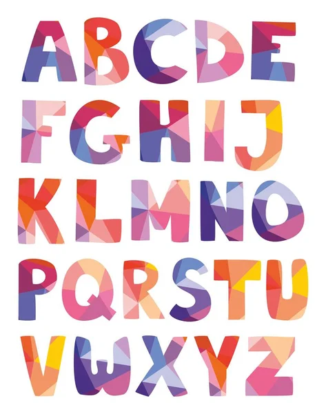 Letras vectoriales de alfabeto pastel aisladas sobre fondo blanco — Vector de stock