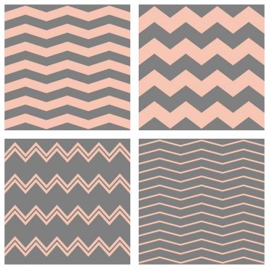 Kiremit vektör model gri ve pembe zig zag arka plan ile ayarla