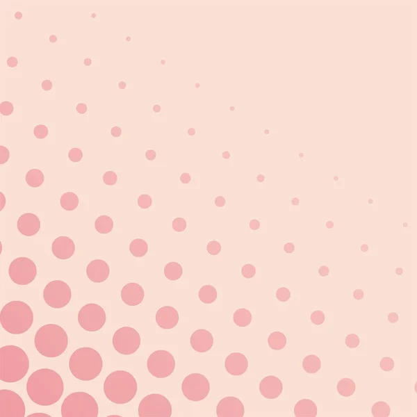 Fond vectoriel rose avec des points de petite à grande illustration vintage — Image vectorielle