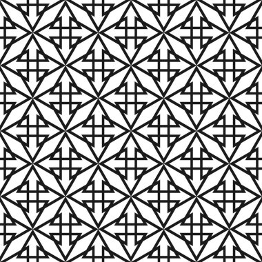 Vektör desen siyah beyaz arka plan üzerinde baskı döşeme