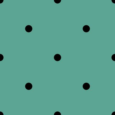 Nane yeşili arkaplanda siyah benekli döşeme vektör deseni