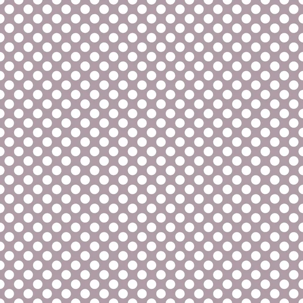 Vector patroon met witte polka stippen op pastel violette achtergrond tegel — Stockvector